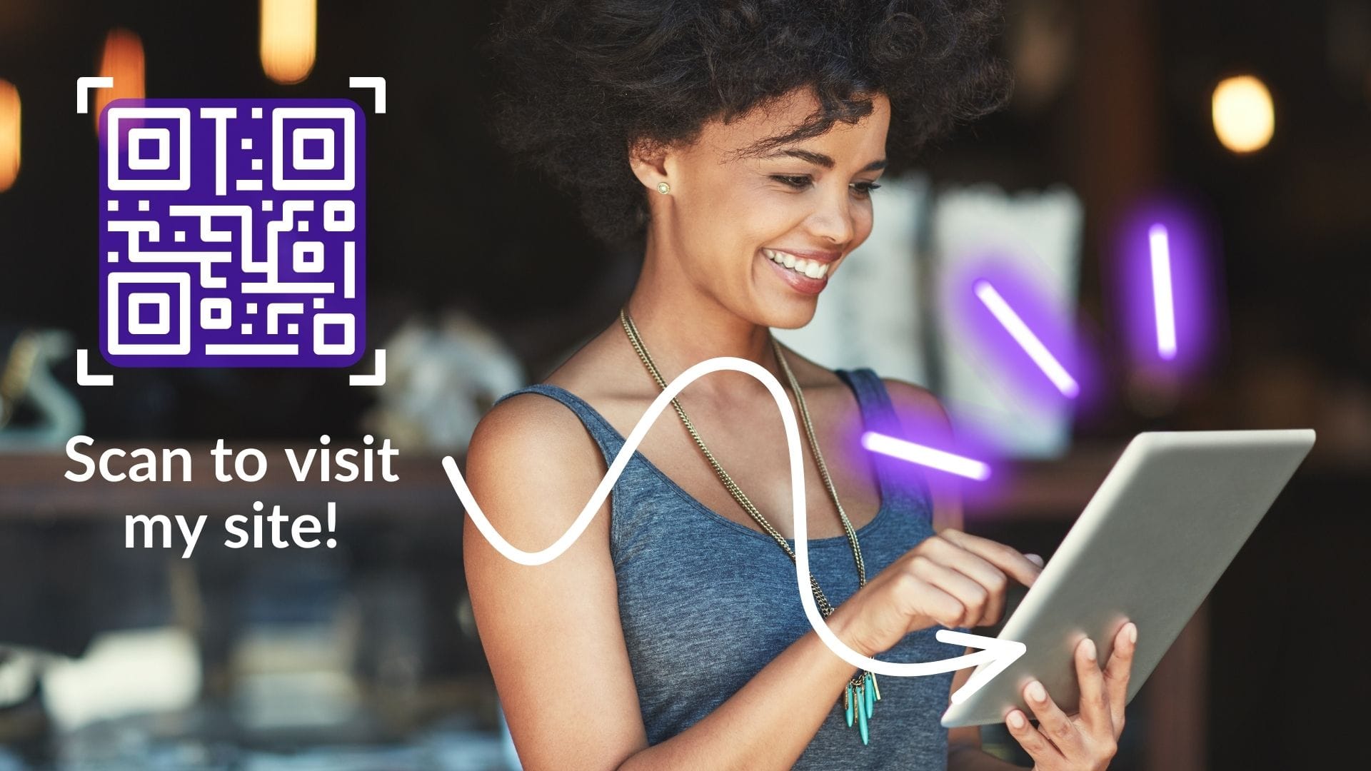 A qr code can be used to send people to website urls or a landing page.